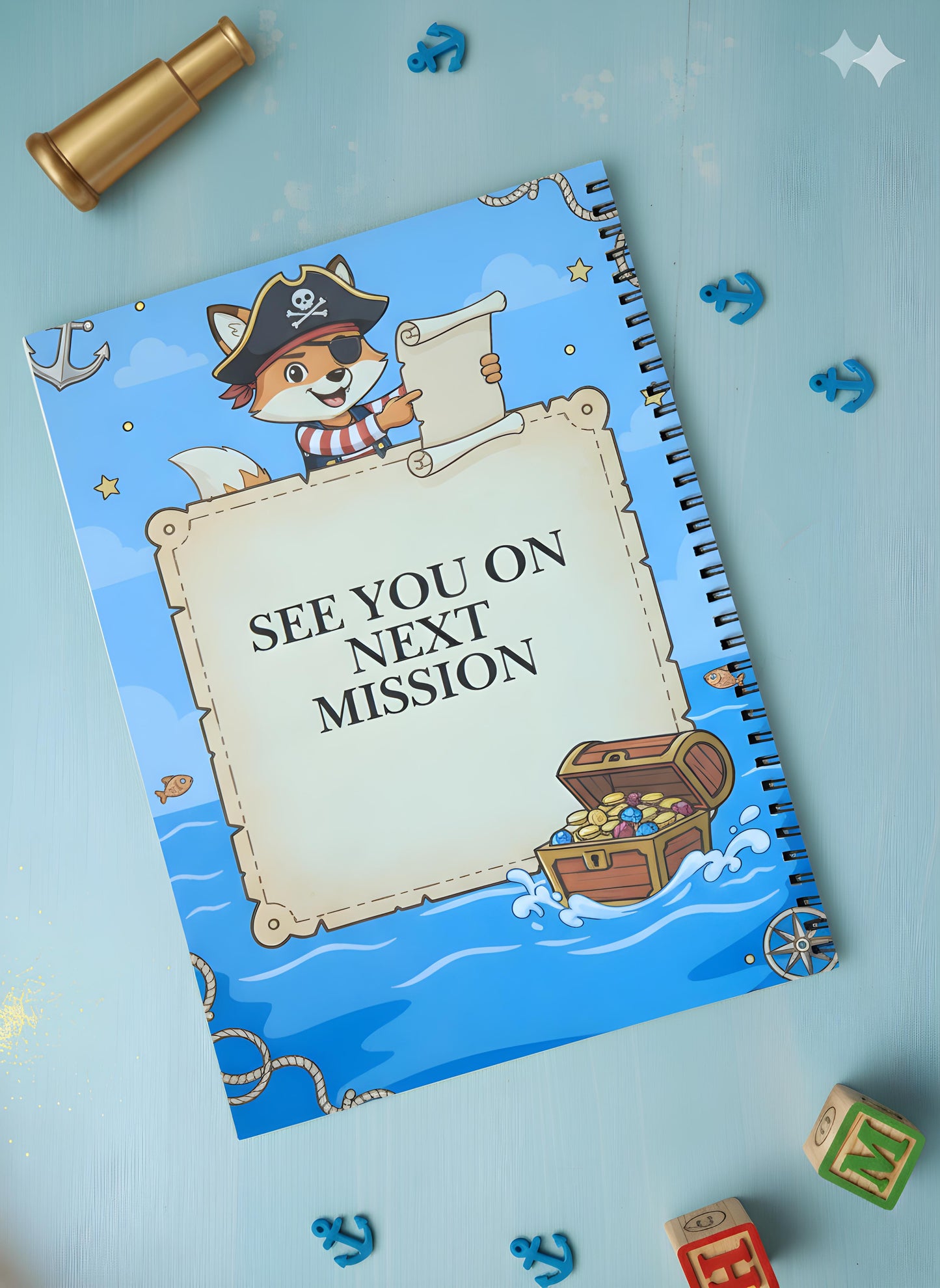 Pirate Alphabet Adventure: Learn Capital Letters with Momo the Fox.: Alphabet Tracing Workbook for Kids Ages 3–6 | Pirate-Themed Pencil Control Practice with Fun Adventures