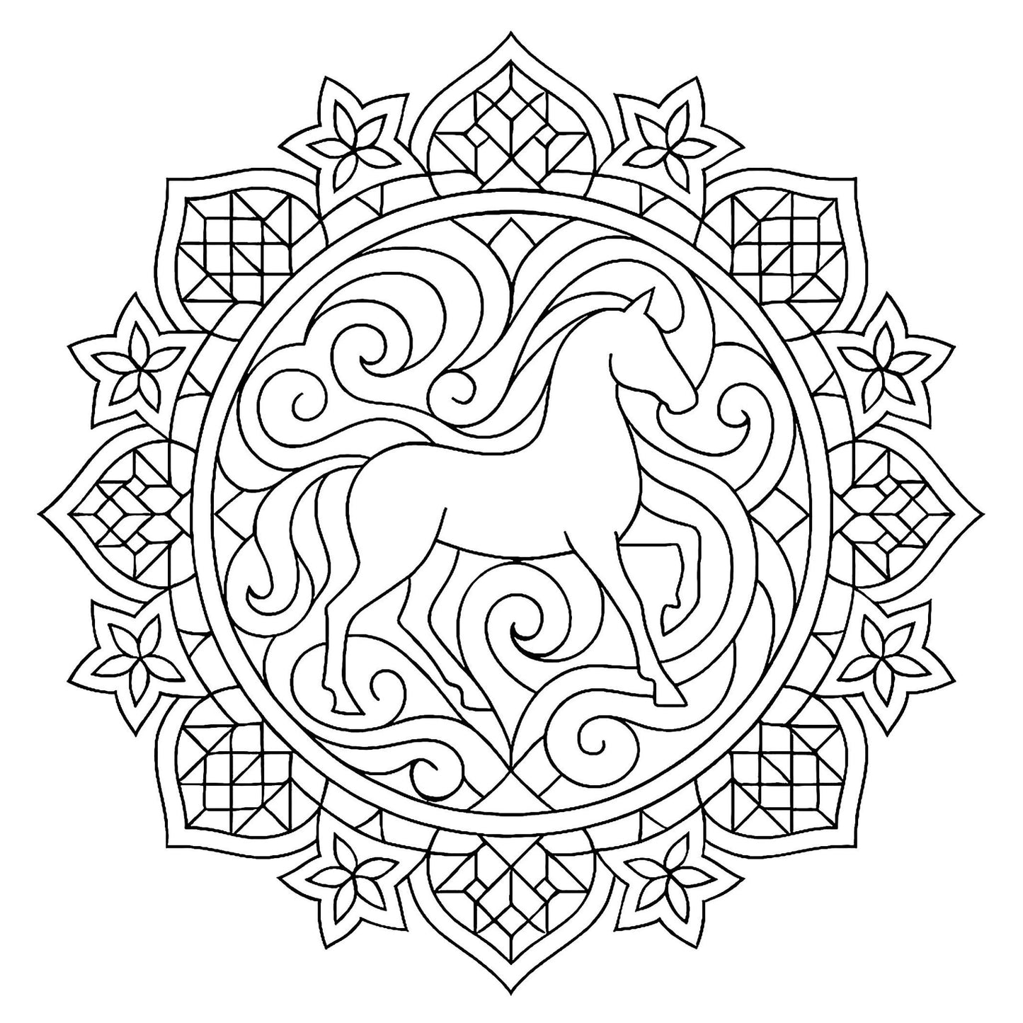 New Updated Version Animal Mandala Coloring Book