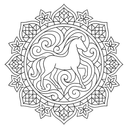 New Updated Version Animal Mandala Coloring Book