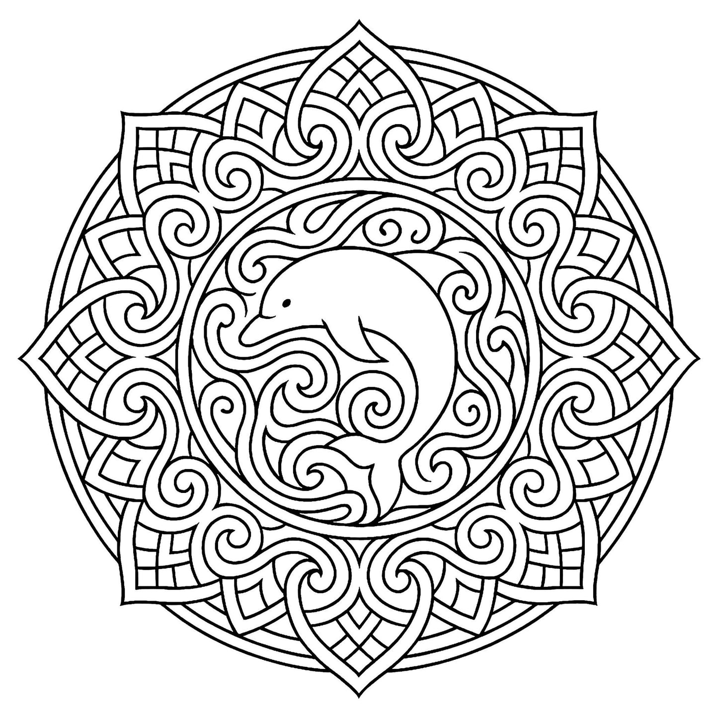 New Updated Version Animal Mandala Coloring Book