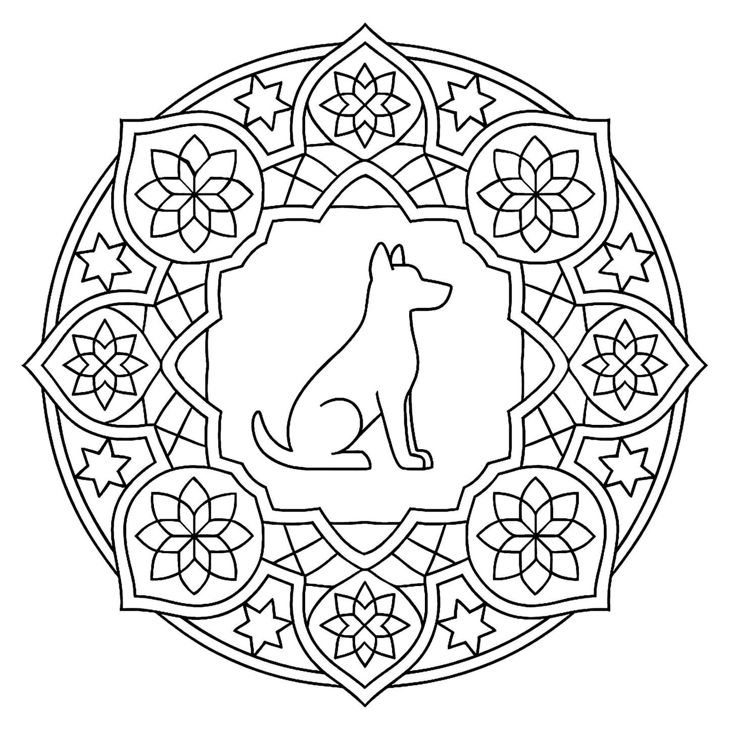 New Updated Version Animal Mandala Coloring Book