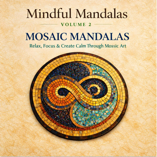 Mandalas Volume 2: Mosaic Style Adult Coloring Book for Stress Relief & Relaxation