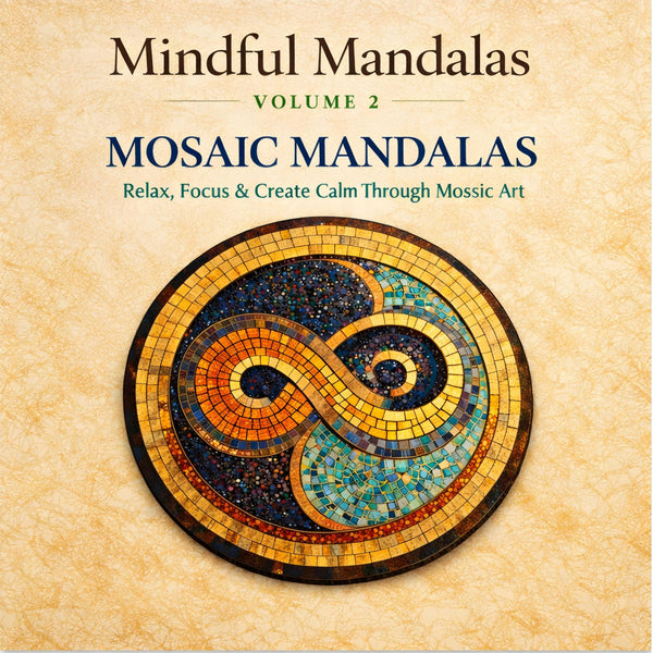 Mosaic Mandala Coloring Book for Adults