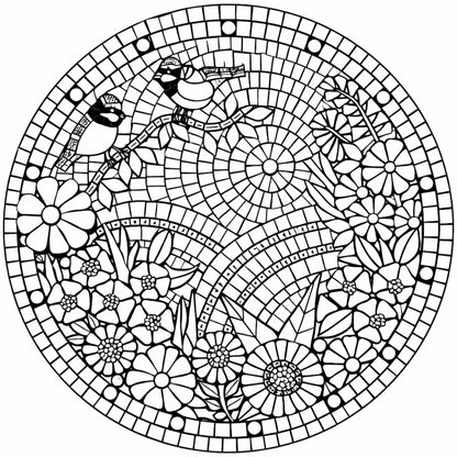 Mandalas Volume 2: Mosaic Style Adult Coloring Book for Stress Relief & Relaxation