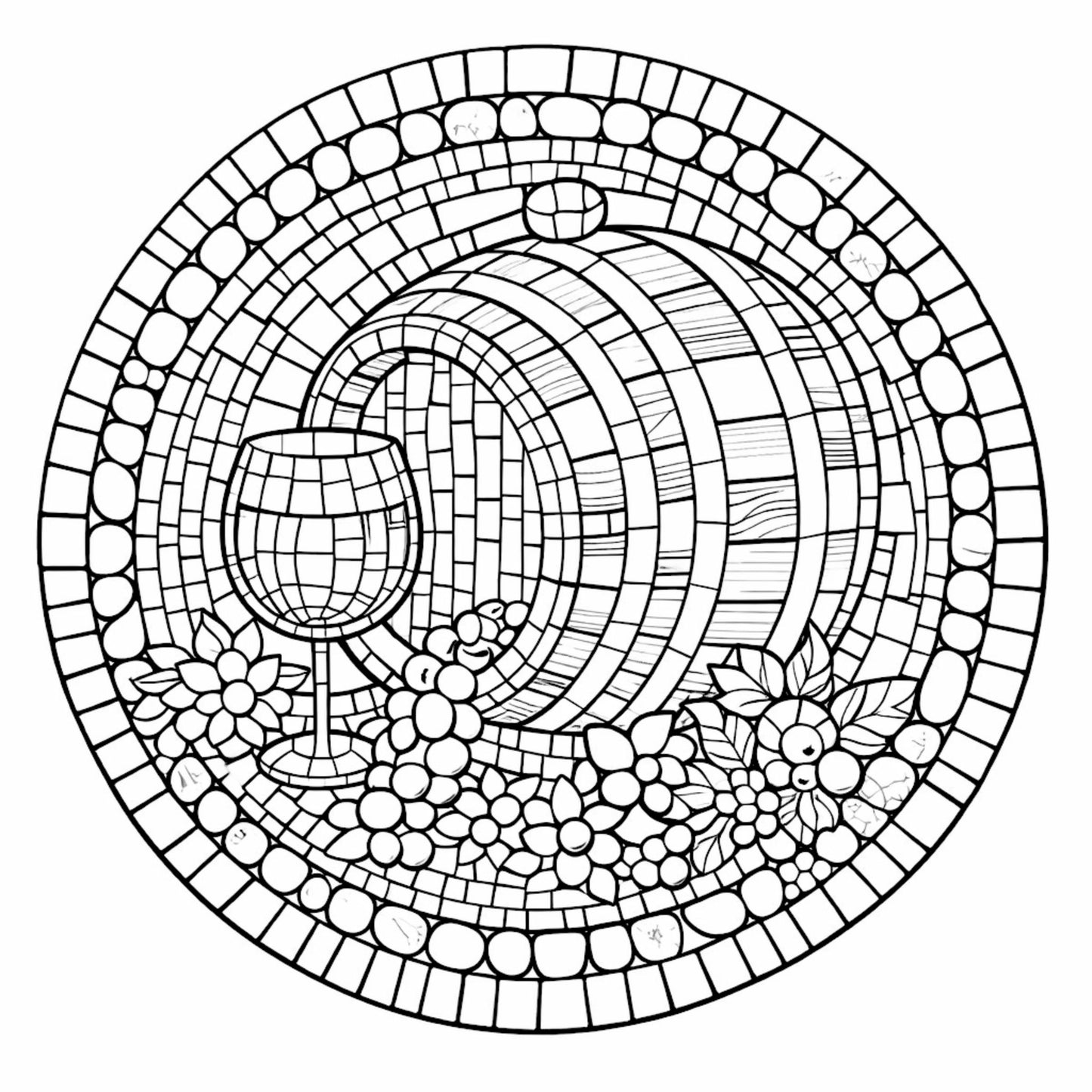 Mandalas Volume 2: Mosaic Style Adult Coloring Book for Stress Relief & Relaxation