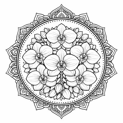 Floral Mandalas Coloring Book: Relaxing Flower Mandala Designs for Stress Relief, Mindfulness & Creative Relaxation