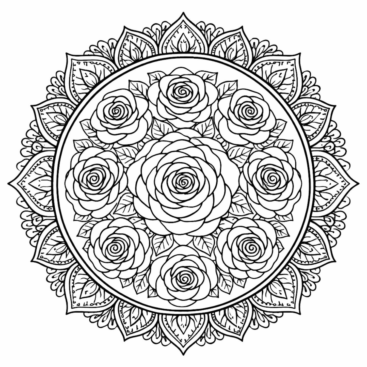 Floral Mandalas Coloring Book: Relaxing Flower Mandala Designs for Stress Relief, Mindfulness & Creative Relaxation