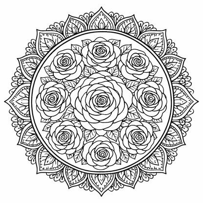 Floral Mandalas Coloring Book: Relaxing Flower Mandala Designs for Stress Relief, Mindfulness & Creative Relaxation