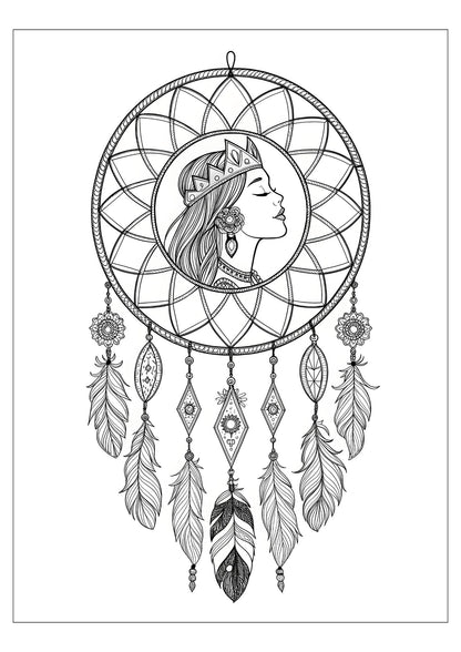 Dream Catcher Coloring Book for Adults