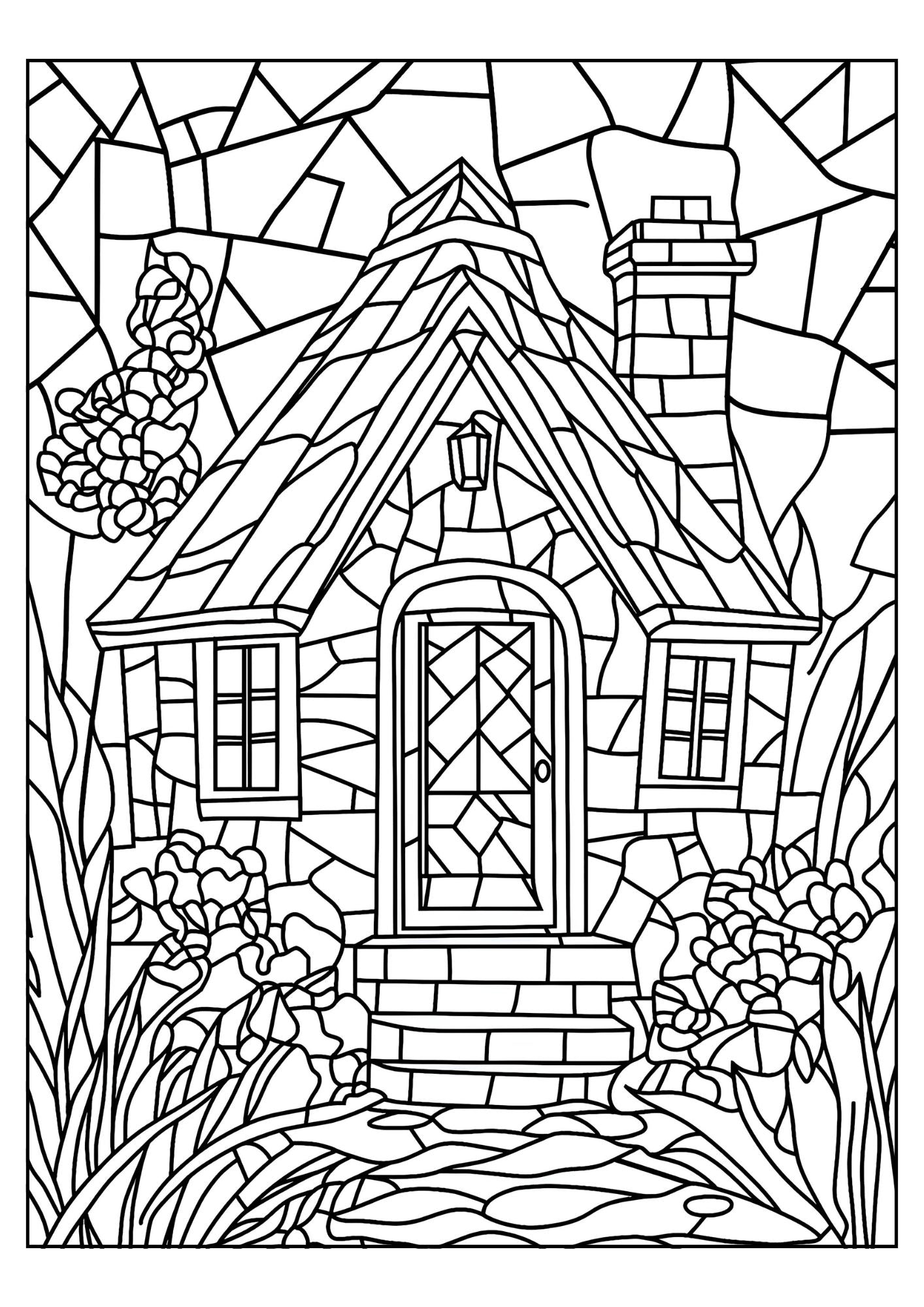 Mosaic Magic Coloring Book for Adults
