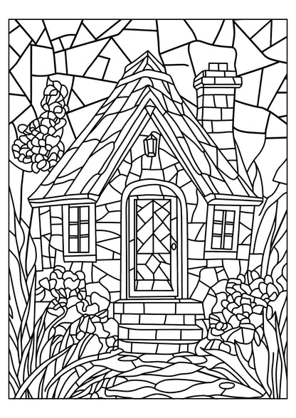 Mosaic Magic Coloring Book for Adults