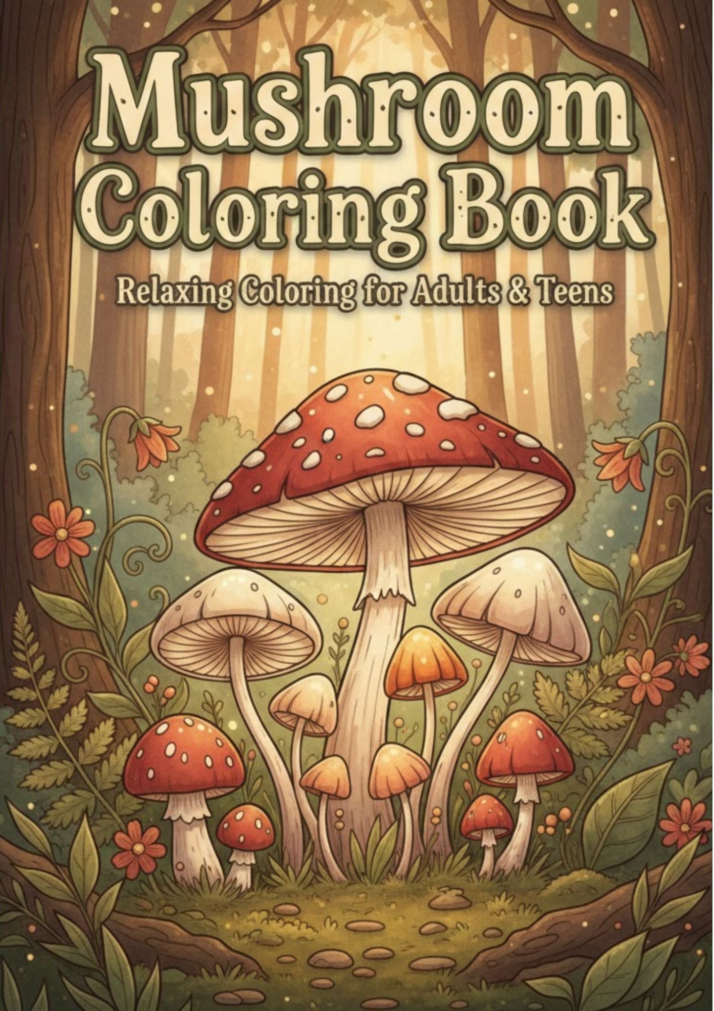 Enchanted Mushroom Coloring Book for Adults