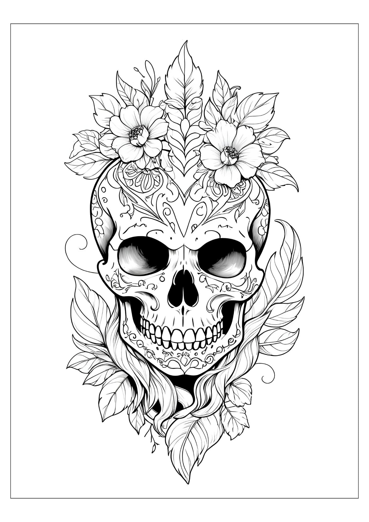 Skull Serenity Coloring Book for Adults