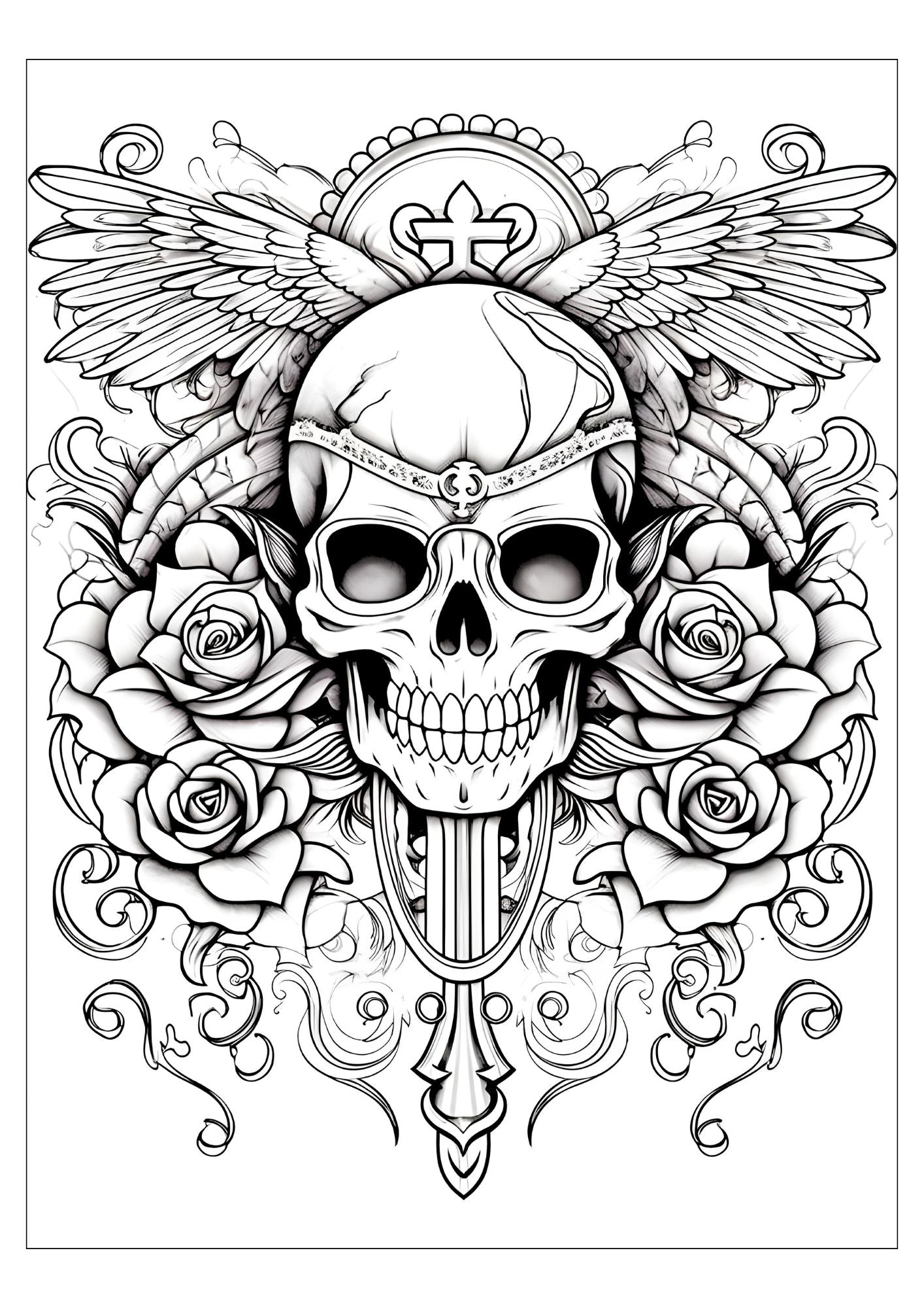 Skull Serenity Coloring Book for Adults