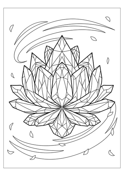 Crystal Aura Coloring Book for Adults