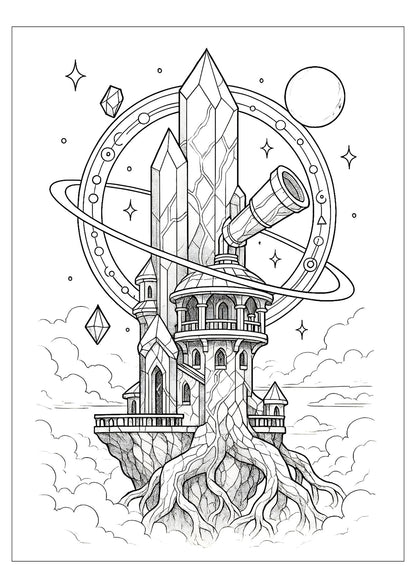 Crystal Aura Coloring Book for Adults