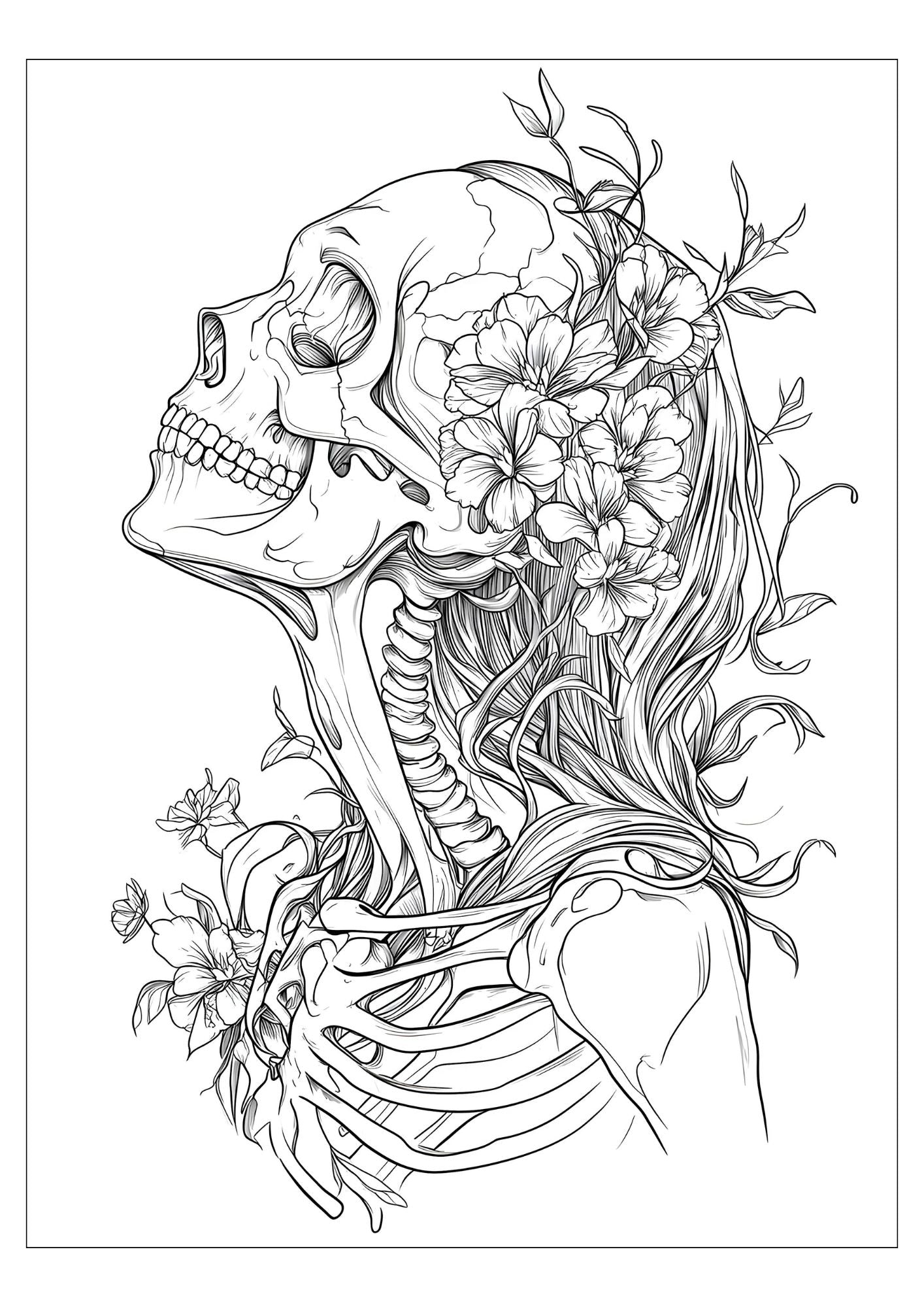 Skull Serenity Coloring Book for Adults