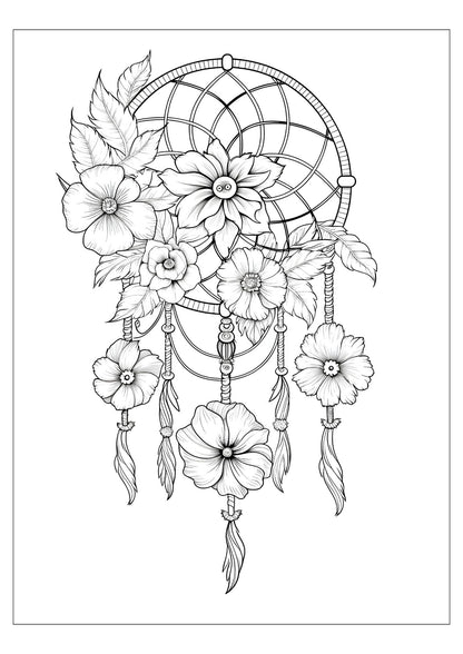 Dream Catcher Coloring Book for Adults