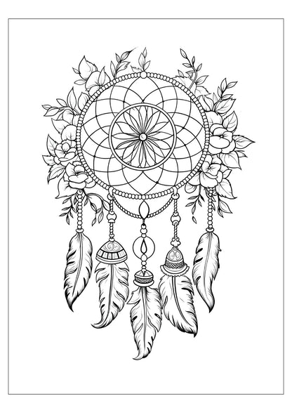 Dream Catcher Coloring Book for Adults