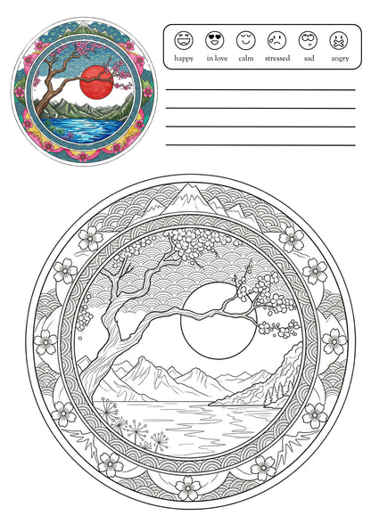 Nature Mandala Coloring Book for Adults: 40 Relaxing Nature-Inspired Mandalas, Landscapes &amp; Botanical Designs for Stress Relief and Mindfulness