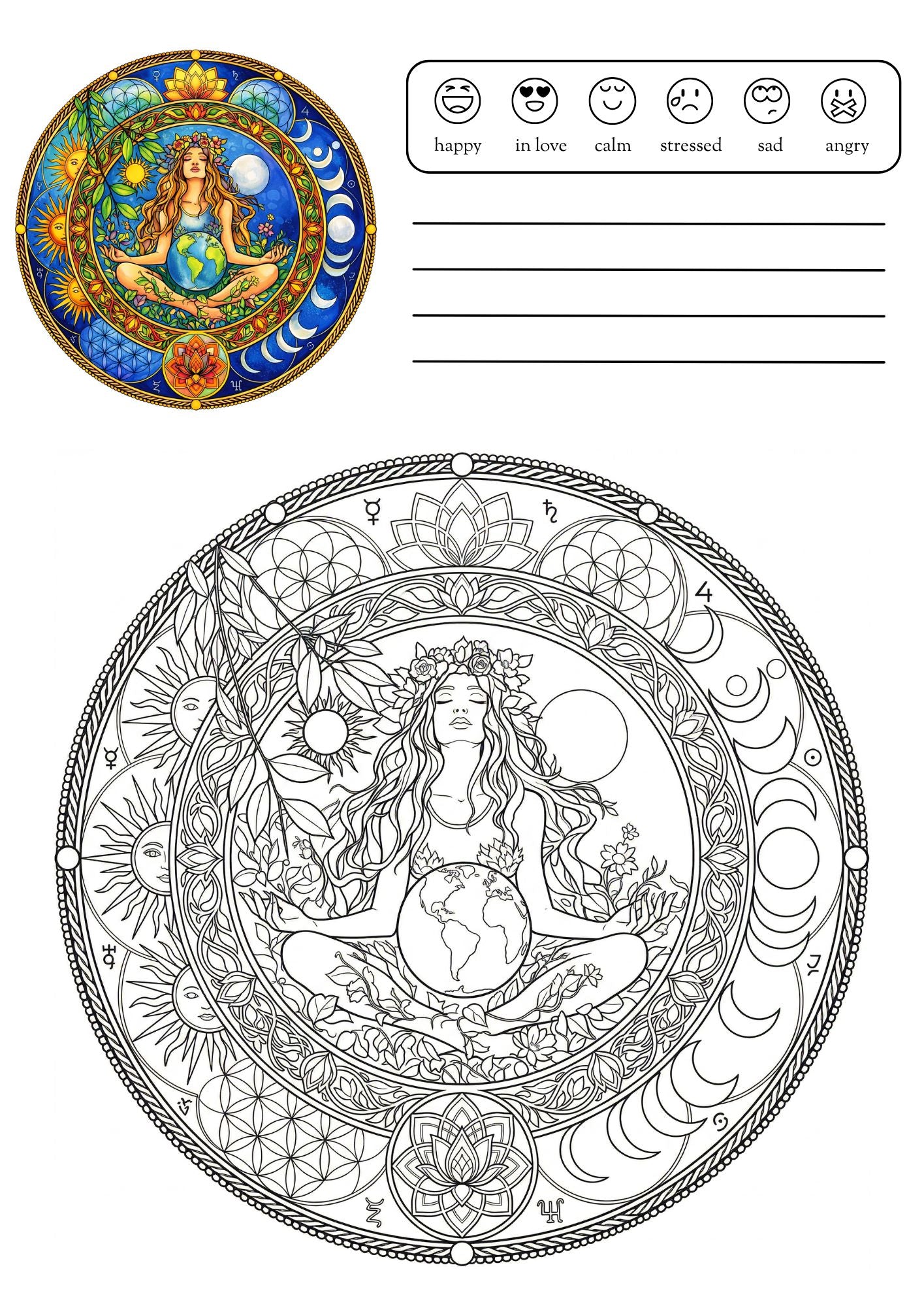 Nature Mandala Coloring Book for Adults: 40 Relaxing Nature-Inspired Mandalas, Landscapes &amp; Botanical Designs for Stress Relief and Mindfulness