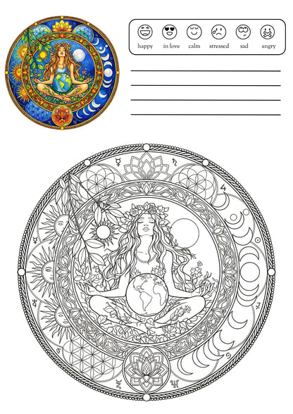 Nature Mandala Coloring Book for Adults: 40 Relaxing Nature-Inspired Mandalas, Landscapes &amp; Botanical Designs for Stress Relief and Mindfulness