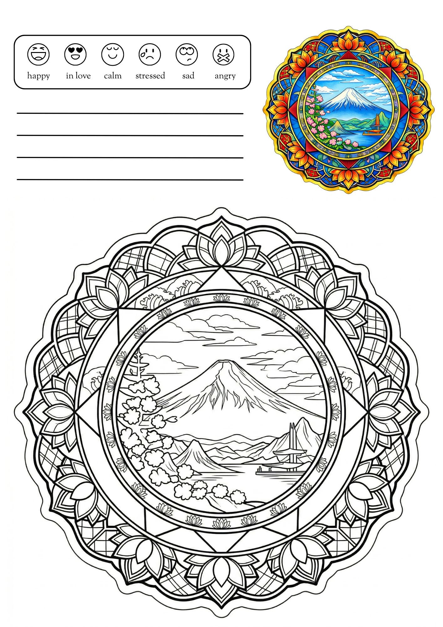 Nature Mandala Coloring Book for Adults: 40 Relaxing Nature-Inspired Mandalas, Landscapes &amp; Botanical Designs for Stress Relief and Mindfulness