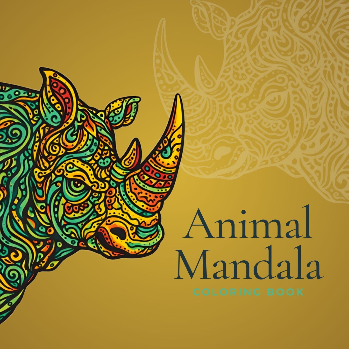 New Updated Version Animal Mandala Coloring Book