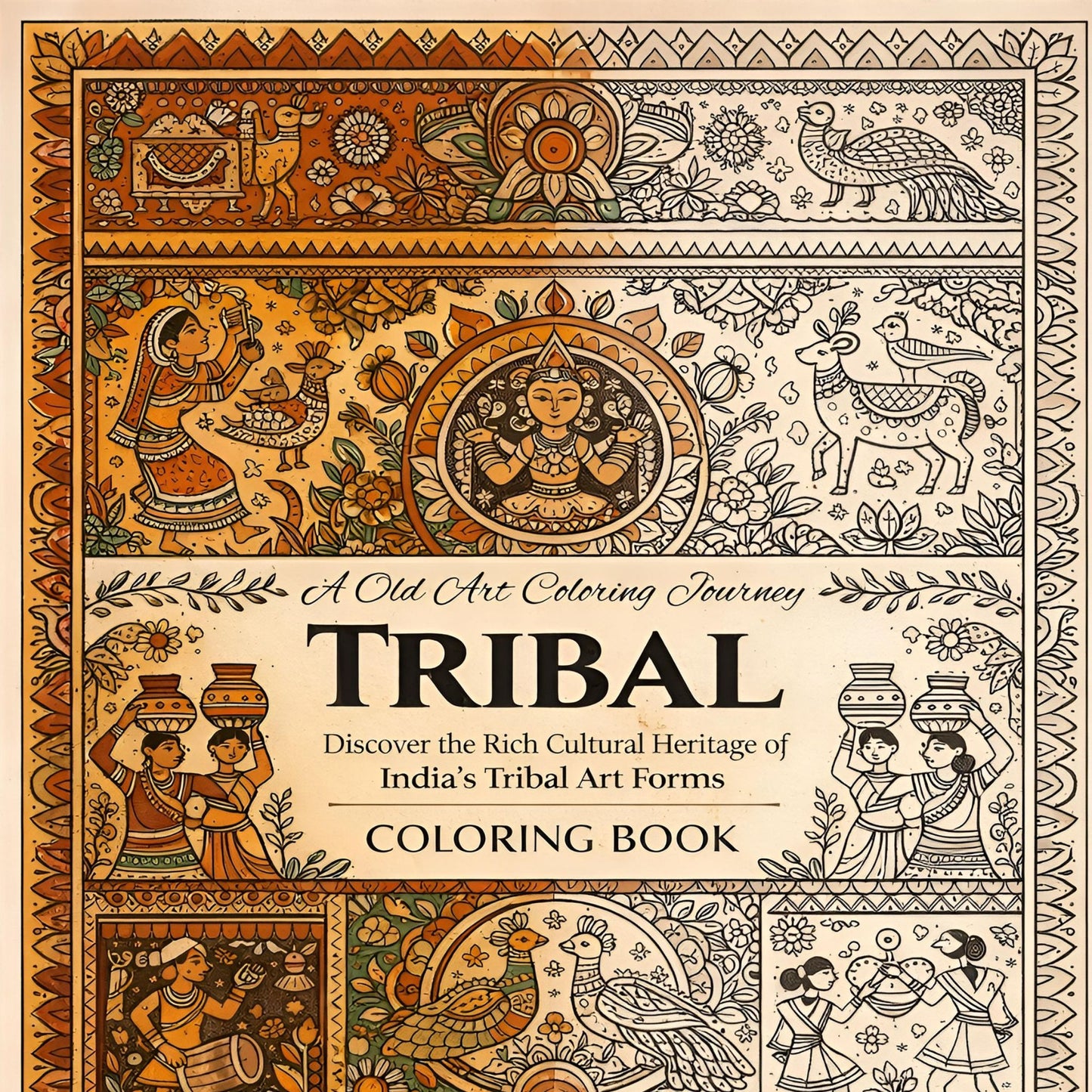 Healing with Tribe Coloring Book for Adults