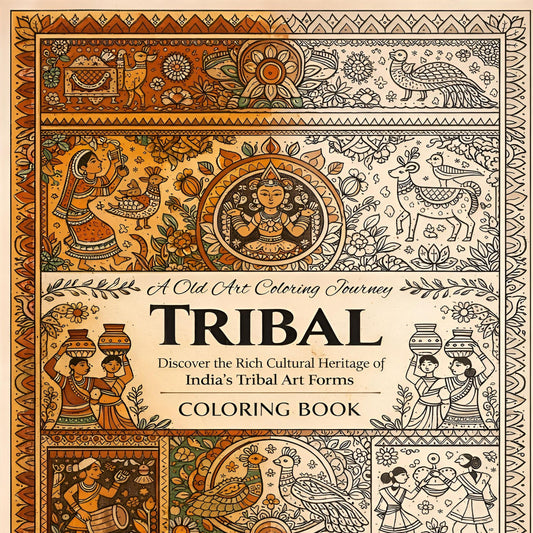Healing with Tribe Coloring Book for Adults