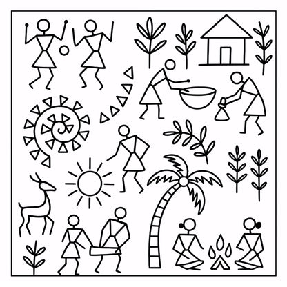 Healing with Tribe Coloring Book for Adults