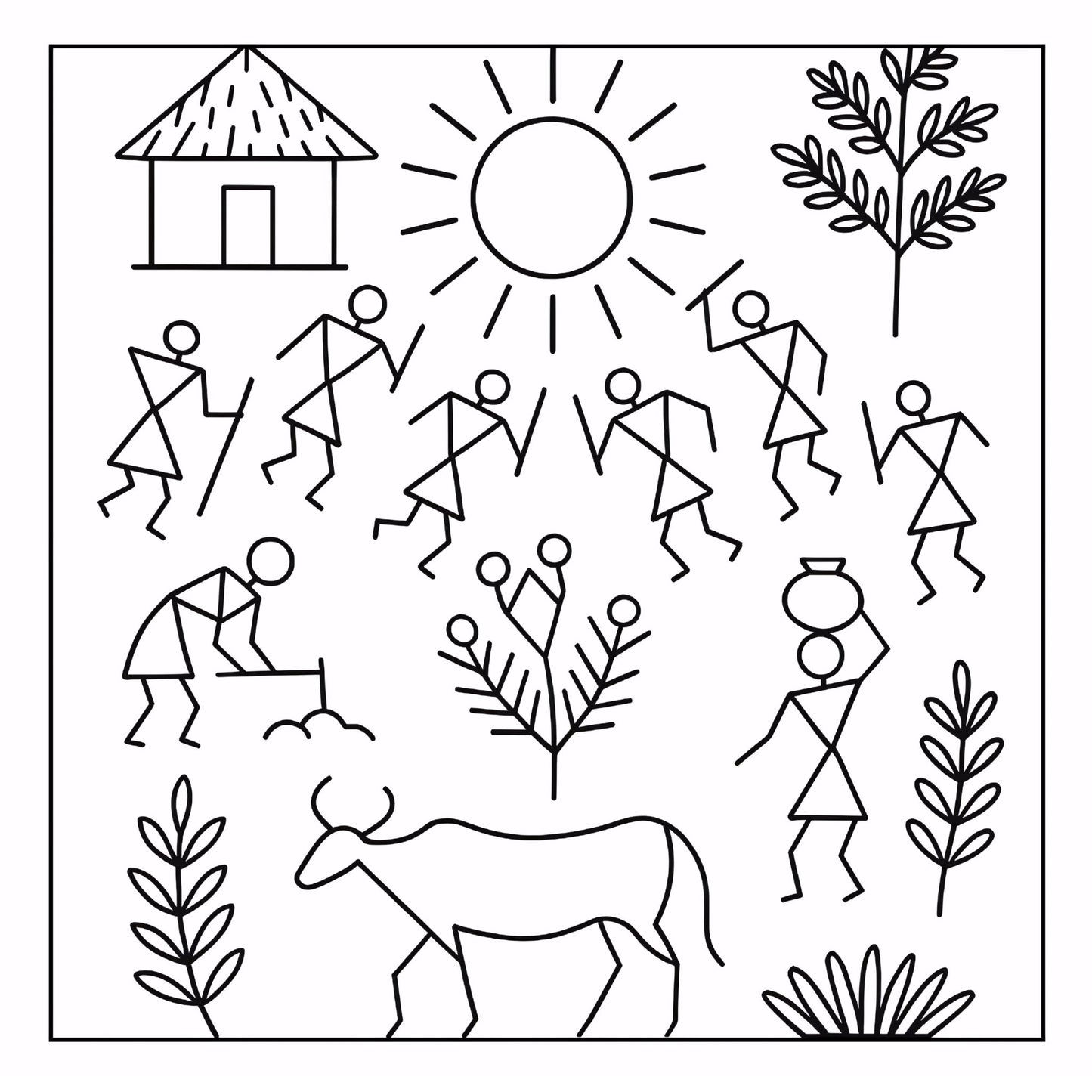 Healing with Tribe Coloring Book for Adults