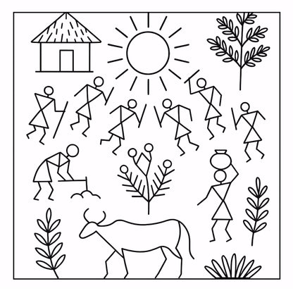 Healing with Tribe Coloring Book for Adults