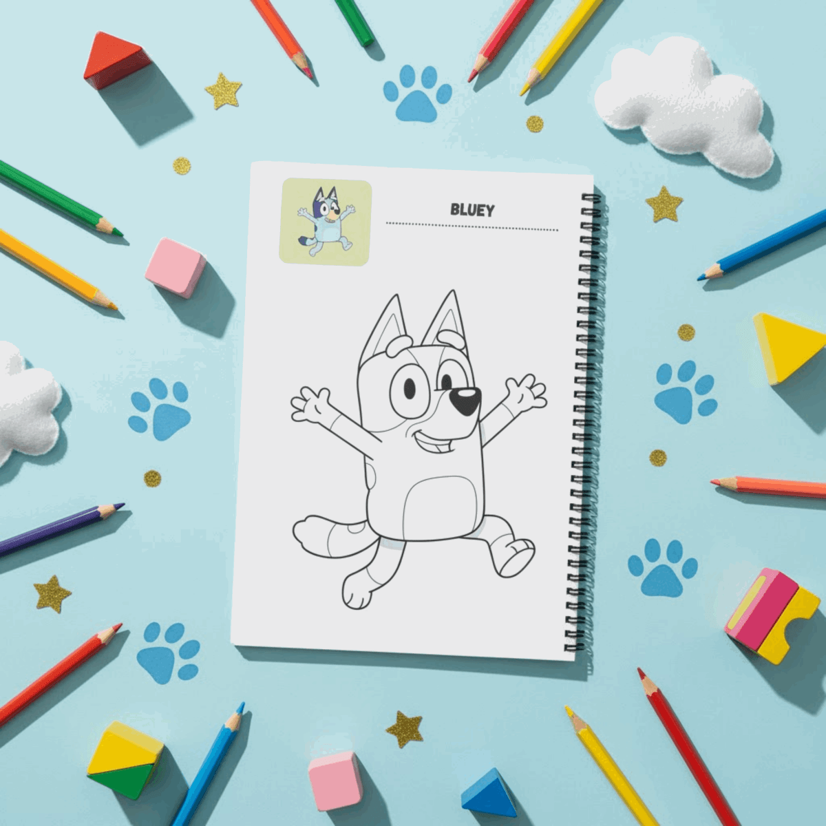 Bluey Coloring Book for Preschool Kids – Educational Fun Activities | Jumbo 8.5x11 Format - The Spectrum Stories