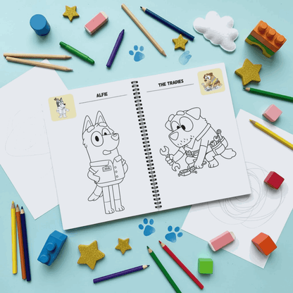 Bluey Coloring Book for Preschool Kids – Educational Fun Activities | Jumbo 8.5x11 Format - The Spectrum Stories