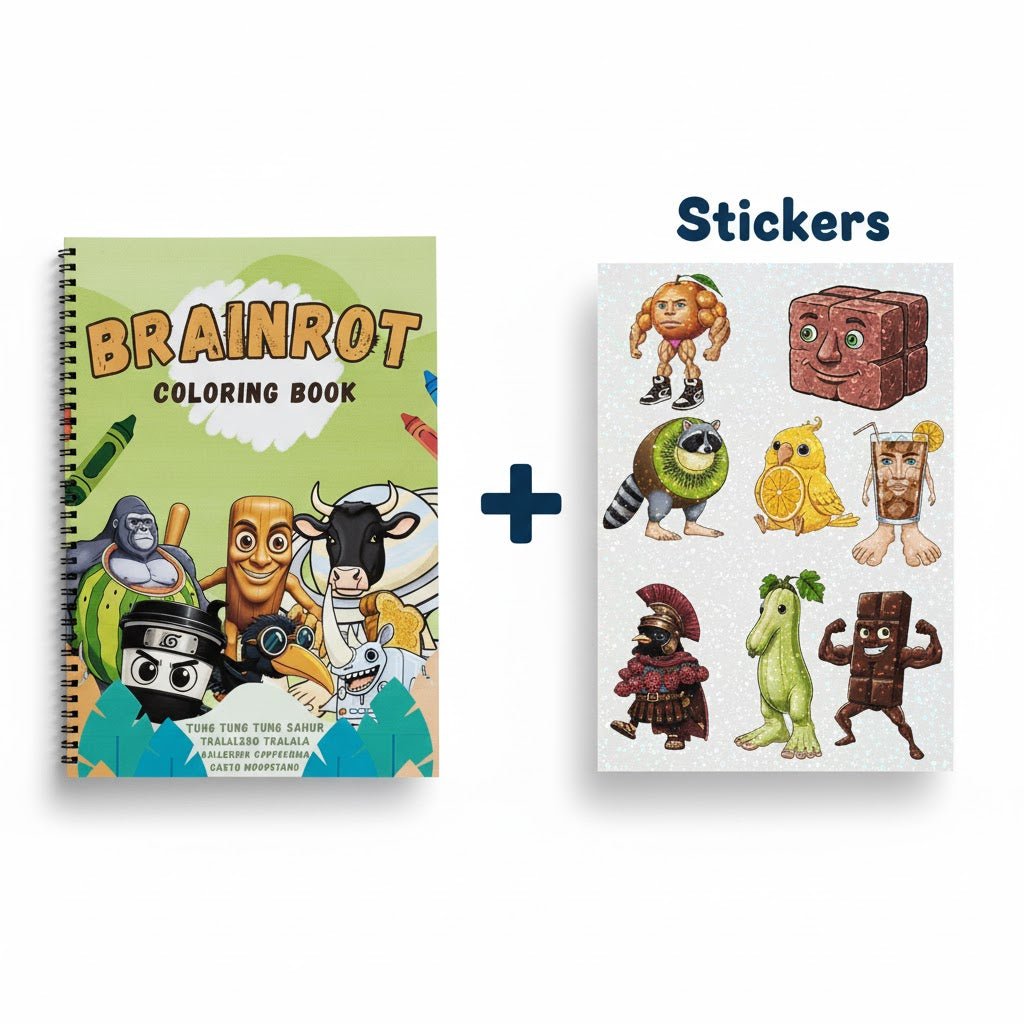 brainrot coloring book - Viral Internet Culture Art Book for Teens & Adults - The Spectrum Stories