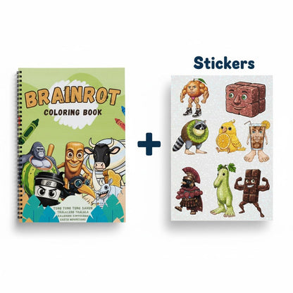 brainrot coloring book - Viral Internet Culture Art Book for Teens & Adults - The Spectrum Stories