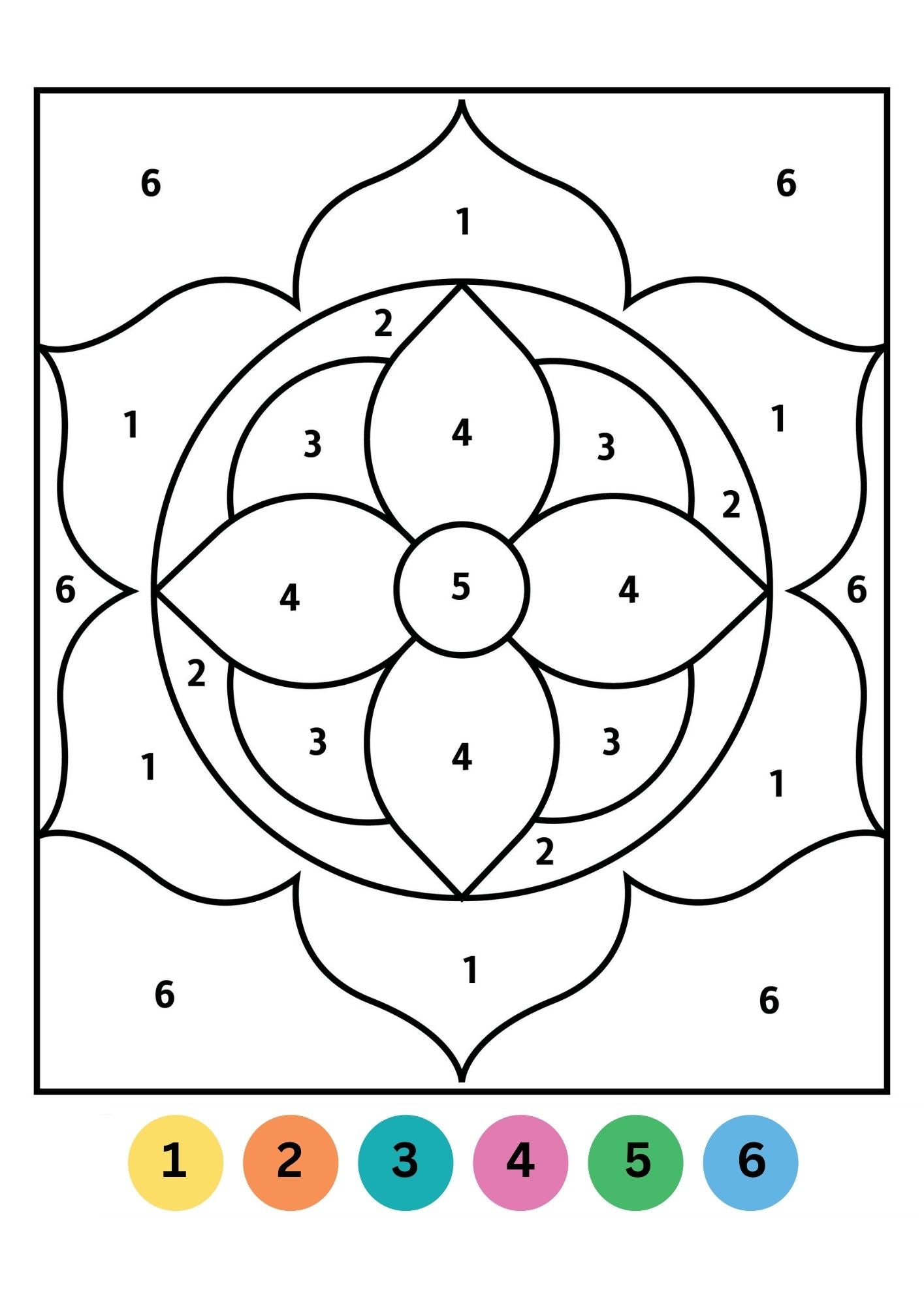 Color by Number Mandala Coloring Book for Adults: 30+ Beautiful Mandalas for Relaxation, Mindfulness &amp; Creative Fun