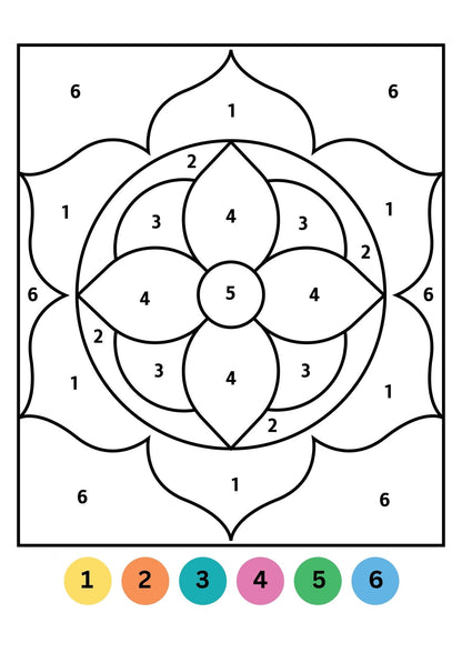 Color by Number Mandala Coloring Book for Adults: 30+ Beautiful Mandalas for Relaxation, Mindfulness &amp; Creative Fun
