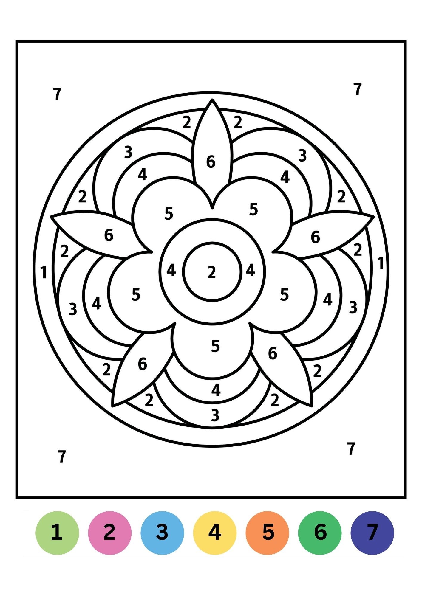 Color by Number Mandala Coloring Book for Adults: 30+ Beautiful Mandalas for Relaxation, Mindfulness &amp; Creative Fun