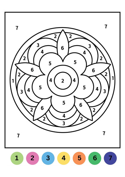 Color by Number Mandala Coloring Book for Adults: 30+ Beautiful Mandalas for Relaxation, Mindfulness &amp; Creative Fun