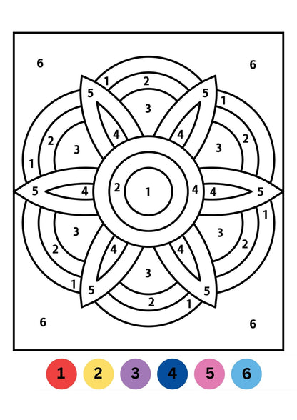 Color by Number Mandala Coloring Book for Adults: 30+ Beautiful Mandalas for Relaxation, Mindfulness &amp; Creative Fun