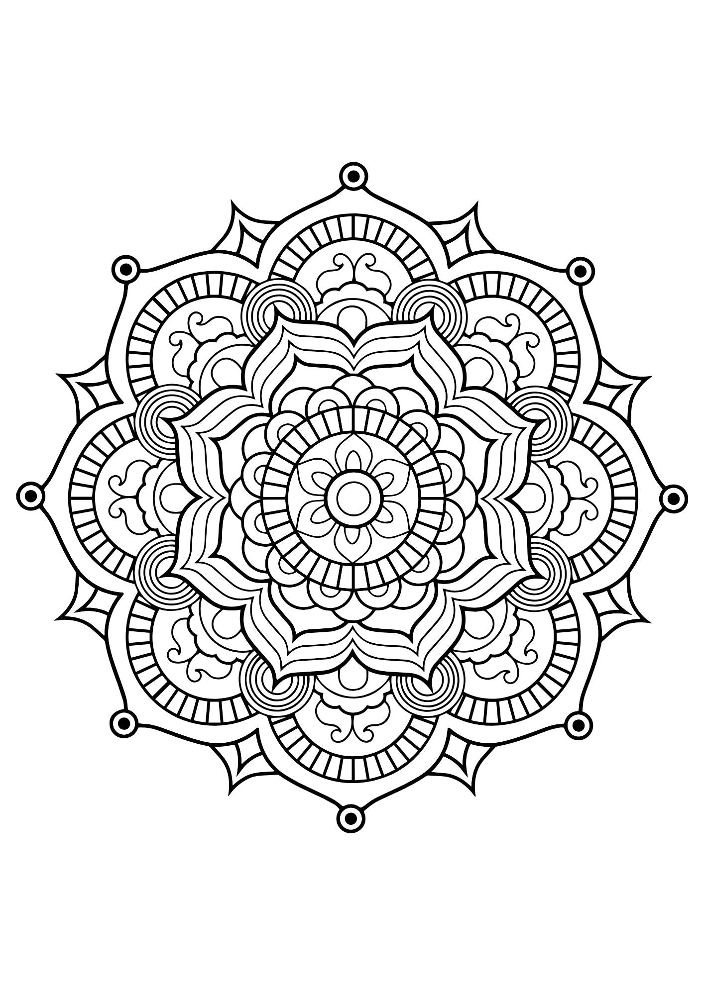Mindful Mandala for Adults – Volume 2: 40 Relaxing Mandala Designs for Stress Relief, Mindfulness, Focus &amp; Creative Relaxation