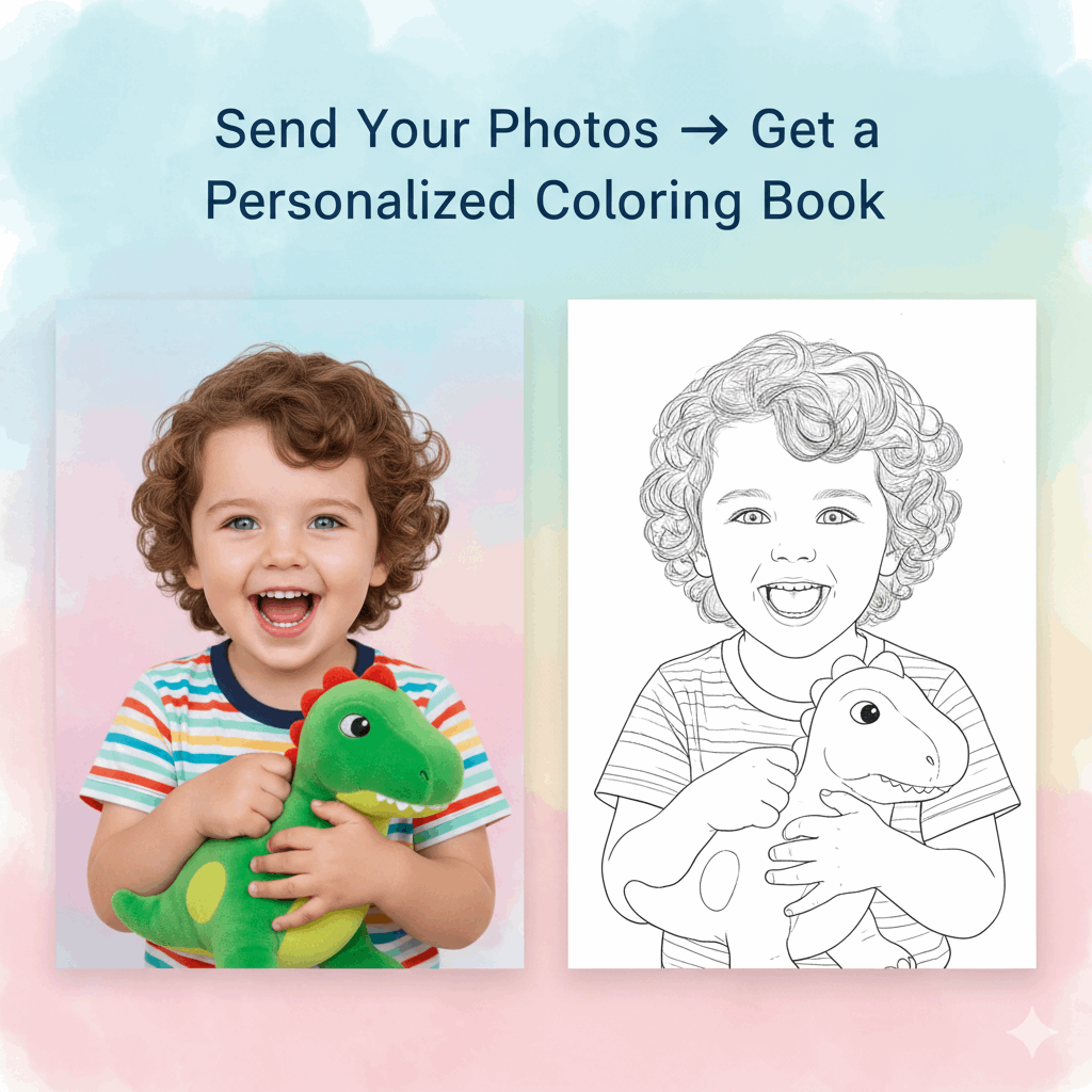Personalized Custom Coloring Book from Your Photos – Turn Memories into Art | Unique Birthday Gift - The Spectrum Stories