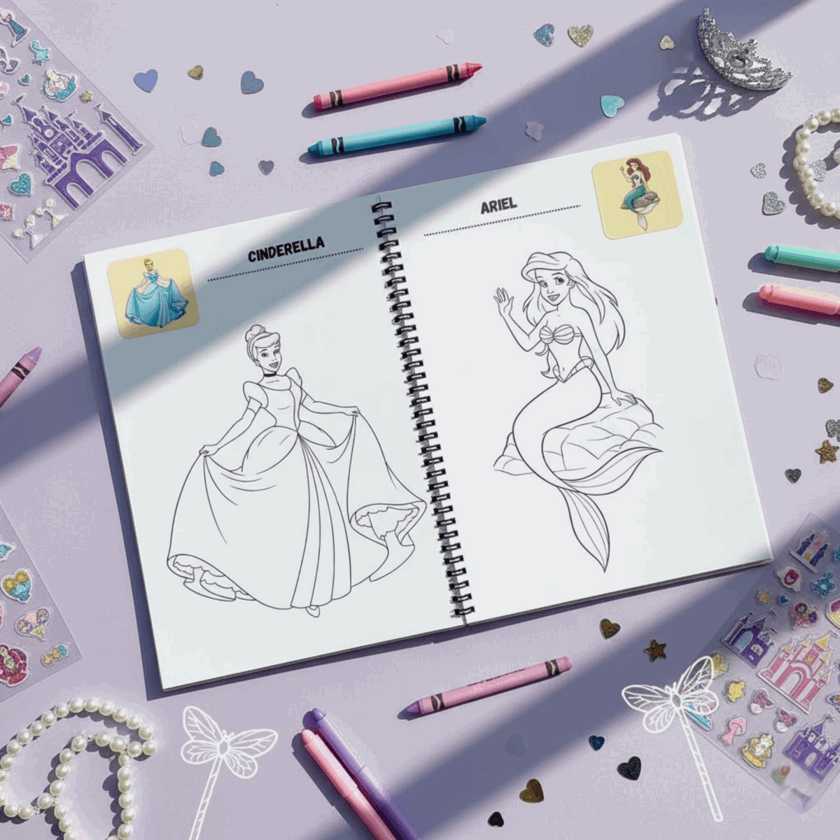 Princess Coloring Book for Girls – Magical Royal Activity Book | Large 8.5x11 Pages - The Spectrum Stories