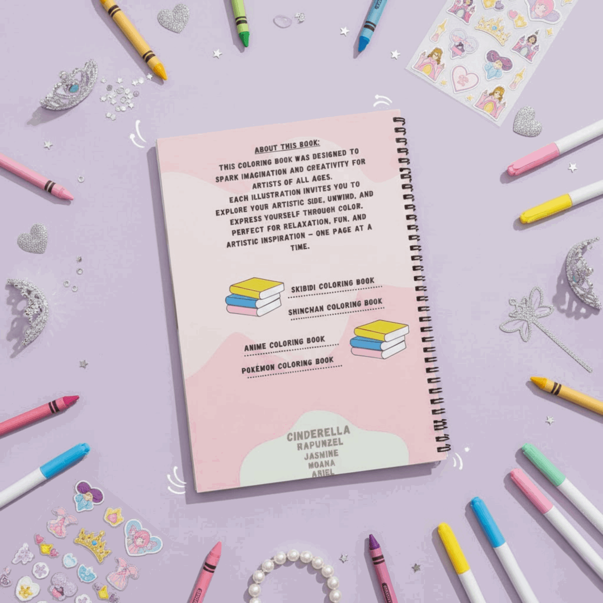 Princess Coloring Book for Girls – Magical Royal Activity Book | Large 8.5x11 Pages - The Spectrum Stories